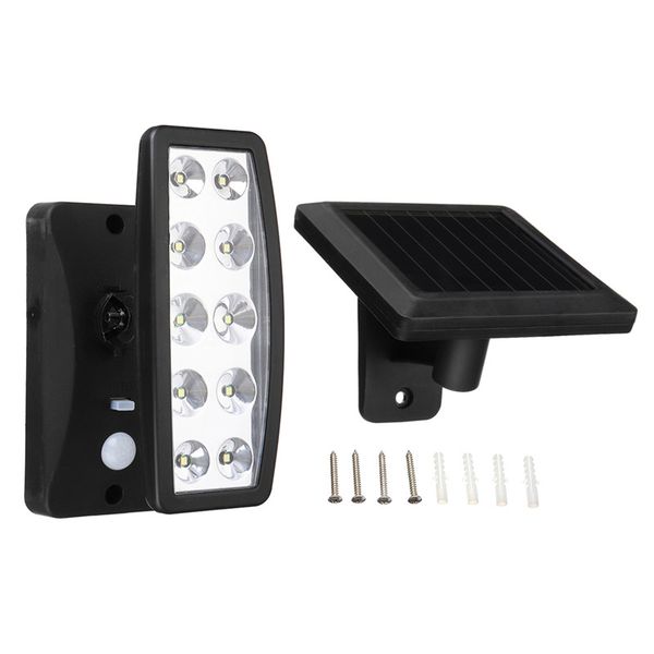 10 LED Solar Power PIR Motion Sensor Wall Light