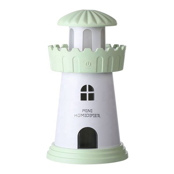 Lighthouse Shape Air Humidifier - Green