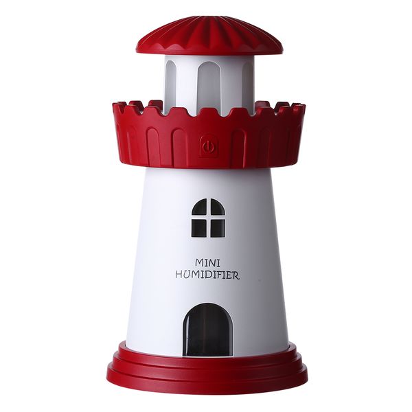 Lighthouse Shape Air Humidifier - Red