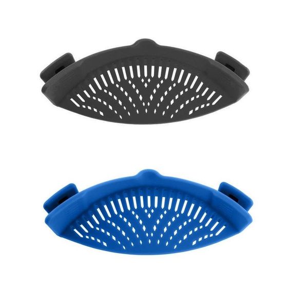 Pot Stainer Colander Set of Two Black/blue