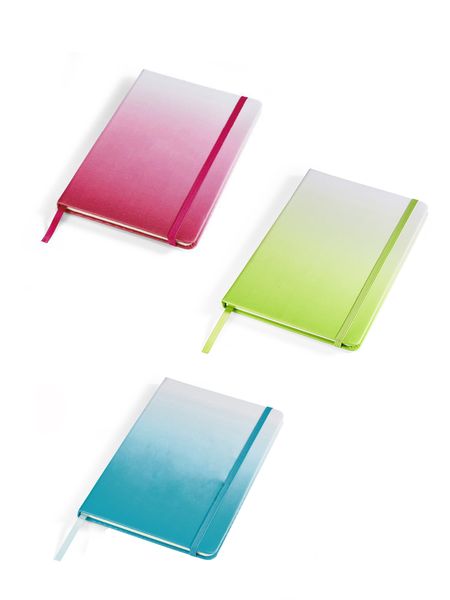 Fade 3 Pack Hardcover Journals - Pink, Lime &amp; Turquoise Notebook
