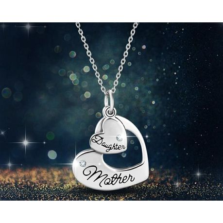 mother and daughter charm necklaces