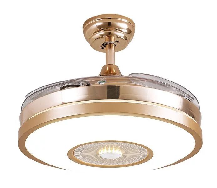 Mr Universal Lighting-Smart Ceiling Fan Light with Bluetooth Speaker - Gold