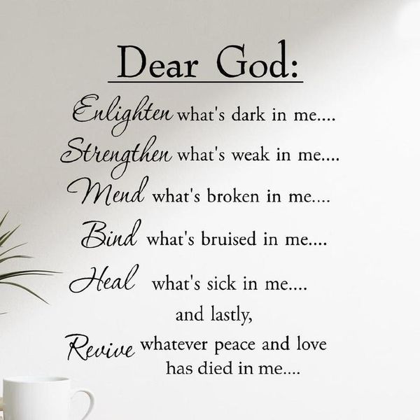 Dear God Enlighten whats dark in me