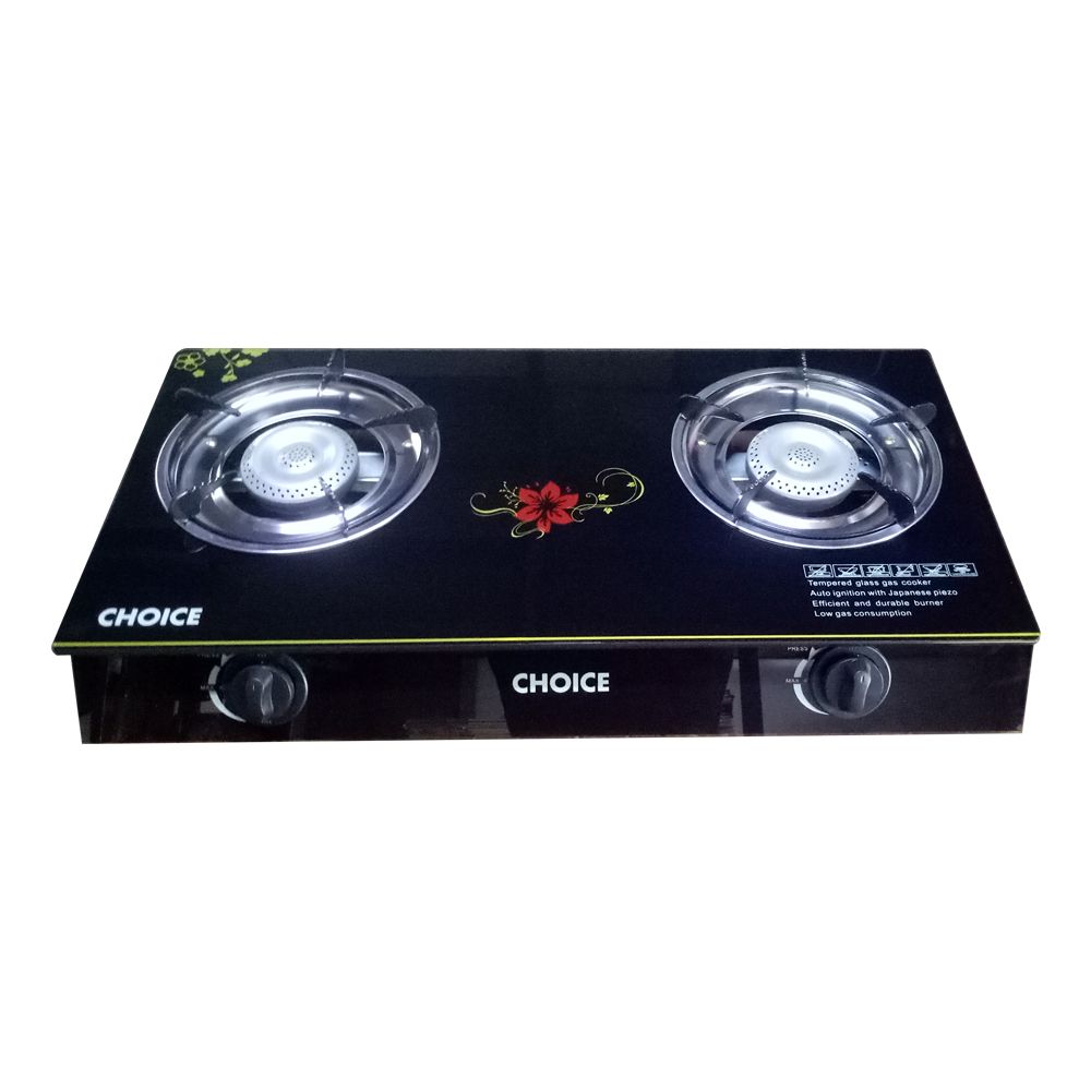 LMA 2 Burner Red Flower Tempered Glass Panel Gas Stove Shop Today. Get it Tomorrow