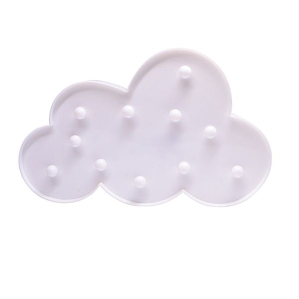 Decorative LED Cloud Night Light - White