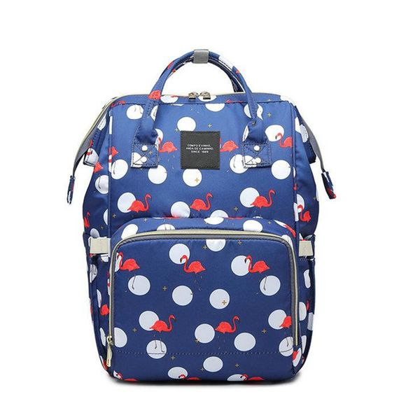 Mummy Maternity Nappy Bag Large Capacity Baby Travel Backpack - Navy Blue