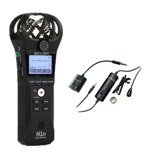 Zoom H1N Handy Recorder & Audio Technica ATR3350iS Lapel Mic Buy