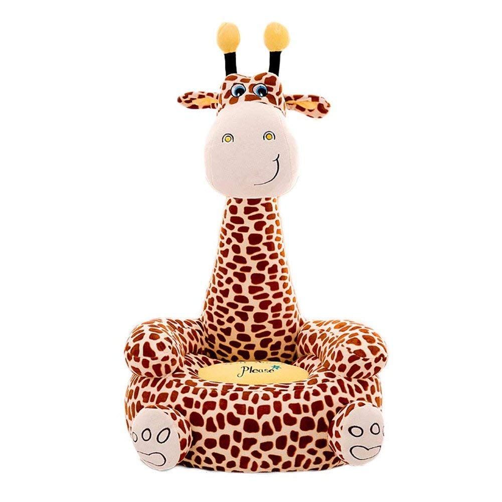 Totland Children's Plush Toy Bean Bag Chair- Brown Giraffe | Buy Online