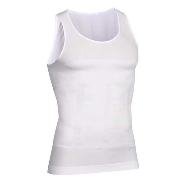 Mens Slimming Body Shaper Vest Shirt Abdomen Slim