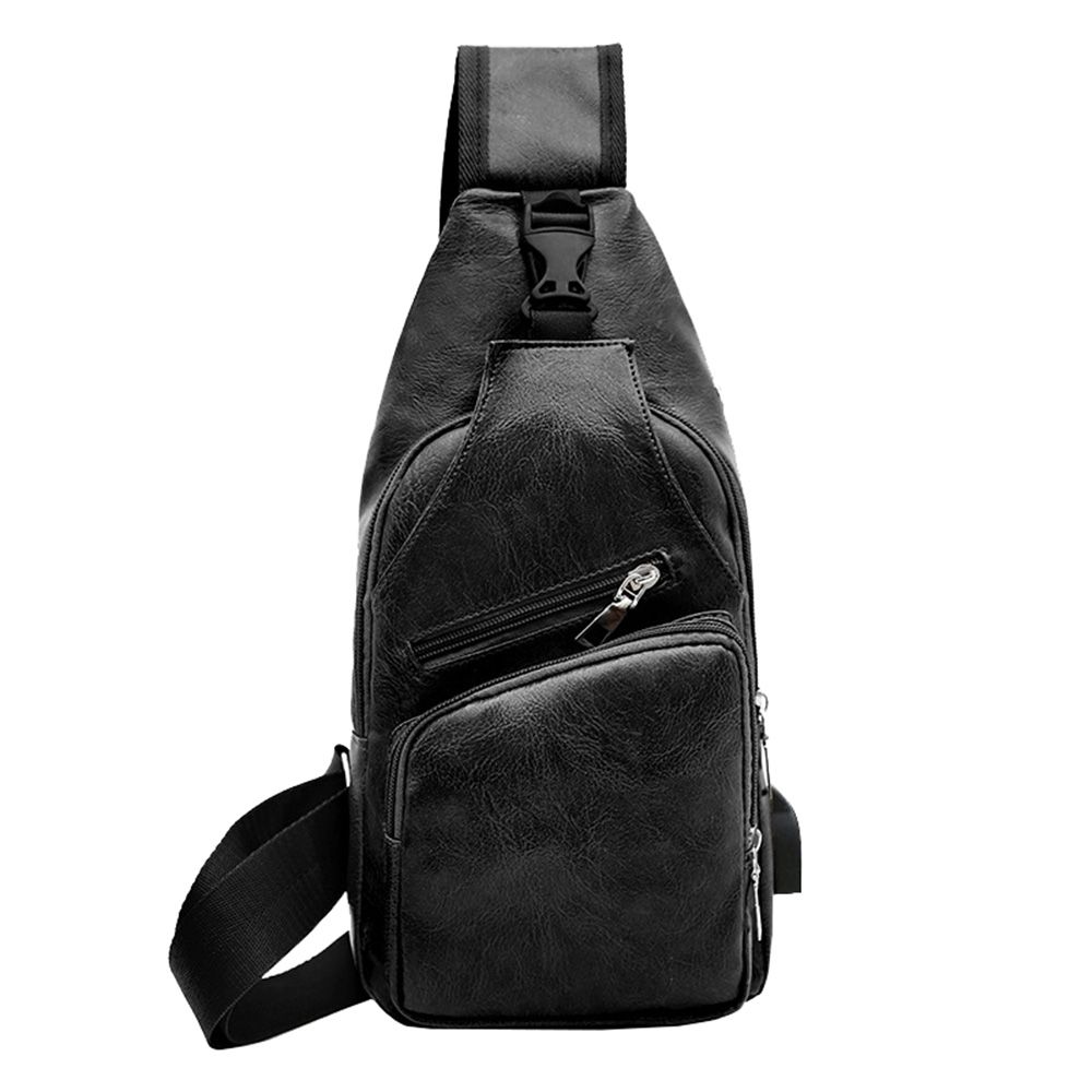 Cross shoulder outlet backpack