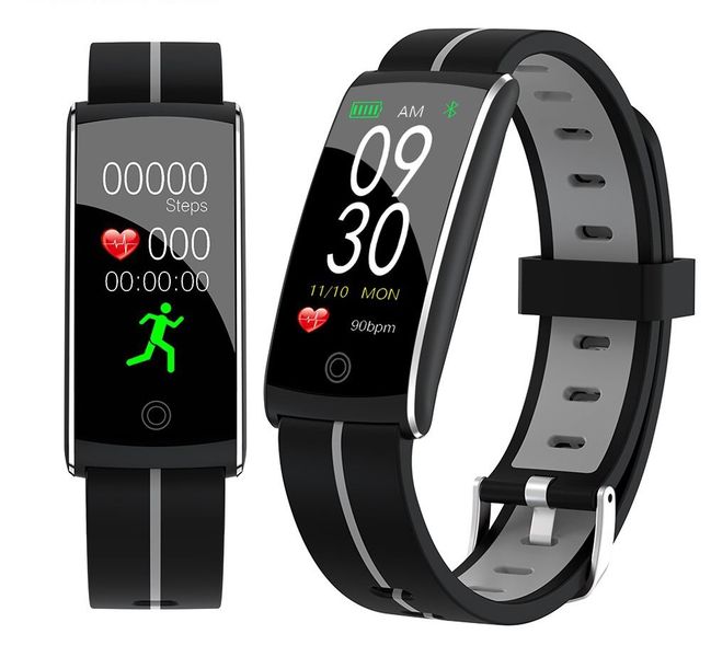 Fitness Tracker Waterproof F10+ IP68 - Black/Grey