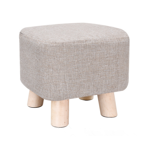 Kids Sofa Bench Wearing Shoes Stools Home Cloth Art Foot Stool - Beige