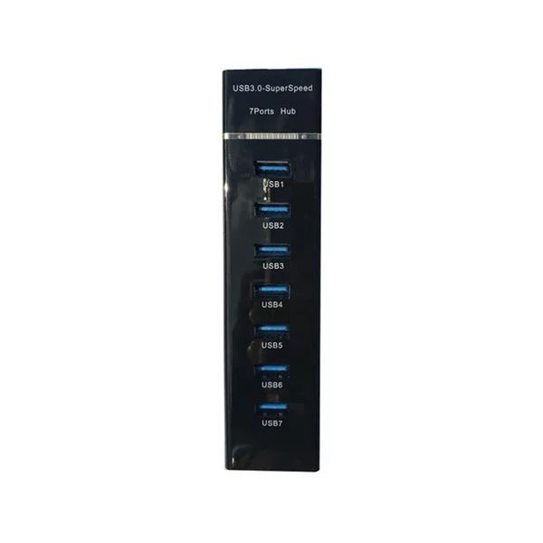 USB 3.0 Super Speed 7 Ports Hub for All Computers &amp; Consoles - Black
