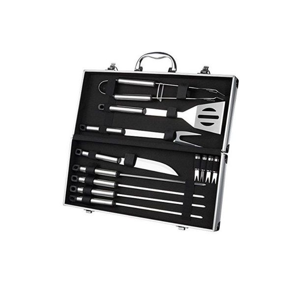 Stainless Steel BBQ Tool Utensils - 12 Piece Case