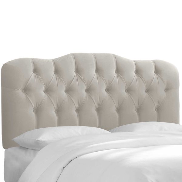 StrohBerry - Manhattan Tufted Velvet Headboard - Grey