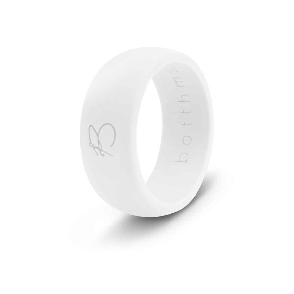 Botthms White Silicone Wedding Ring