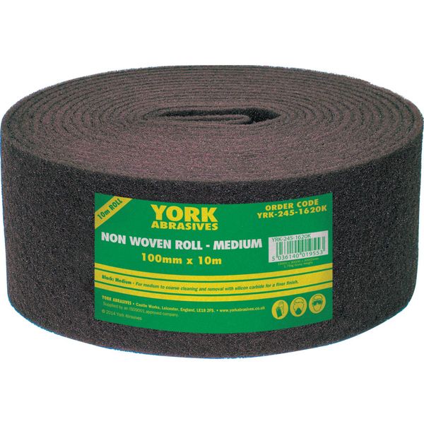 York 100Mmx10M Non Woven Rollmedium Black