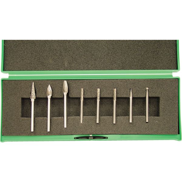 York 8 Pce Double Cut Burr Set Cut 6 3Mm Shk