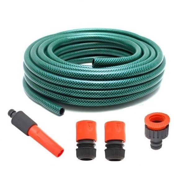 Garden Hose Pipe with Fittings 15m x 20mm (3/4")