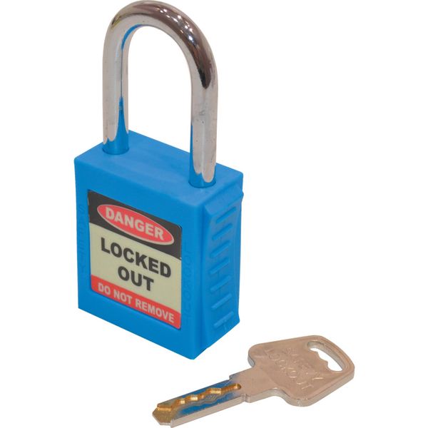 Matlock Safety Padlock Keyed Differently Blue image