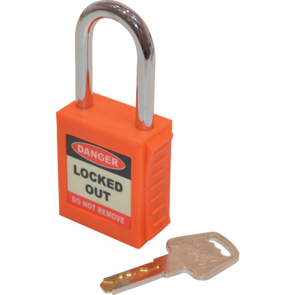 Matlock Safety Padlock Keyed Differently Orange image