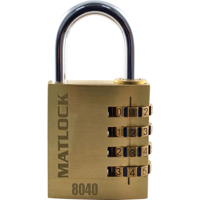 Matlock 40Mm Brass Combination Padlock 4 Dials Shop Today. Get it