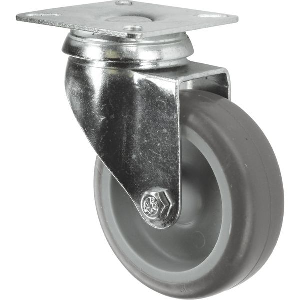 Atlas Swivel Plate 50Mm Rubbertyre