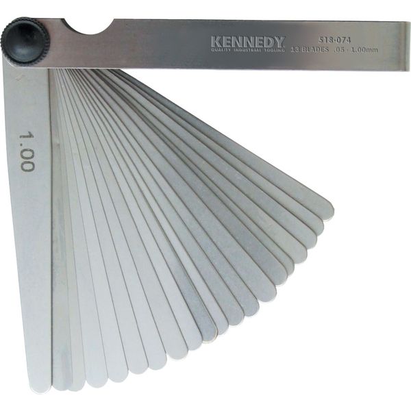 Kennedy 4Inch 13 Blade Metric Feeler Gauge