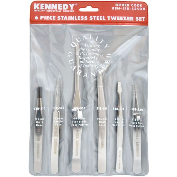 Kennedy Precision Tweezers Set Of 6
