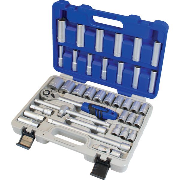 Senator 12Inch Sq.Dr. 37 Pc Metric Socketset