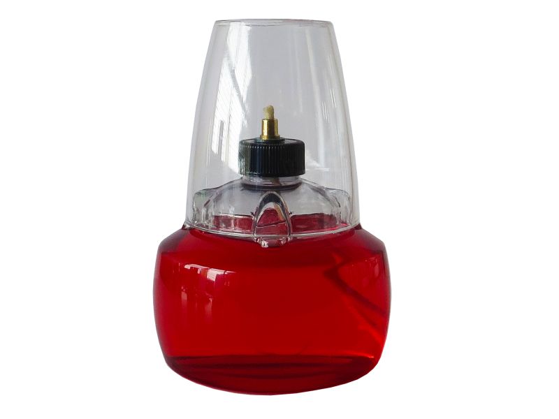 @Delights Short Lamp Red - Clear Shade - Set of 6