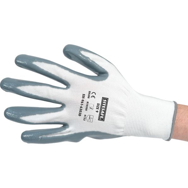 Sitesafe Sitesafe Flat Nitrile Coated Gloves Sz.9