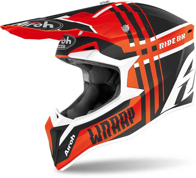 Airoh Wraap Orange Broken Helmet