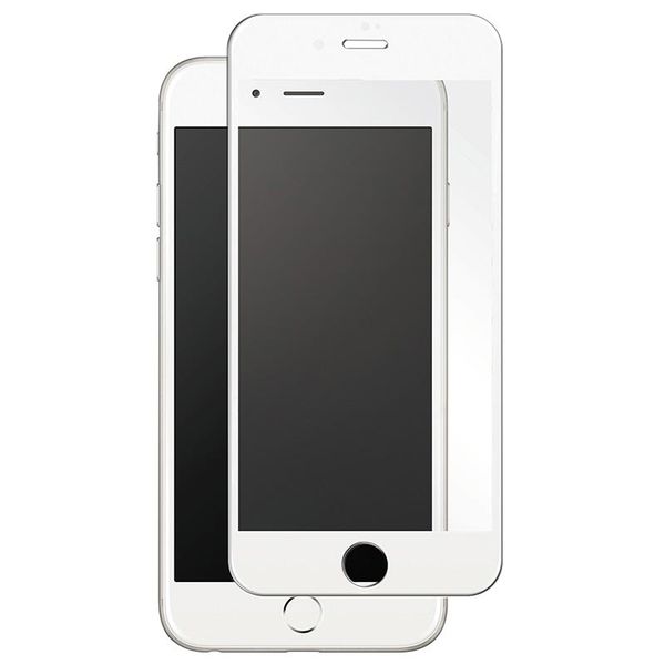 CellTime Full Tempered Glass Screen Guard for Apple iPhone 8 White