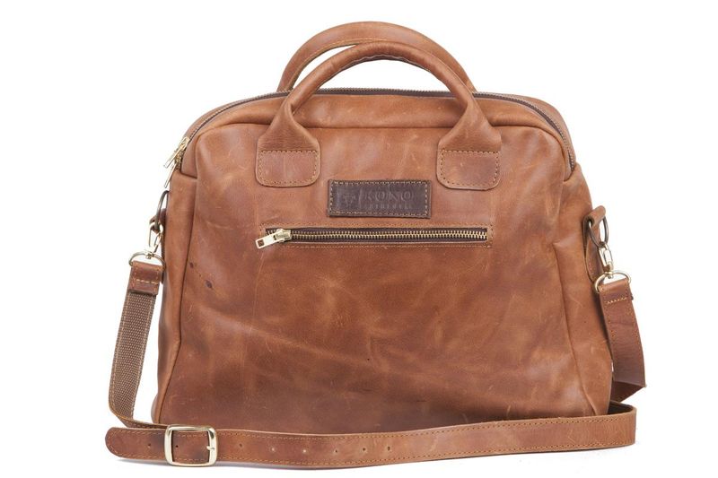 Kono Authentic Jacqui Leather Laptop bag