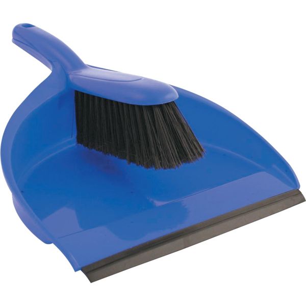 Cotswold Plastic Dustpan Softbrush Set Blue