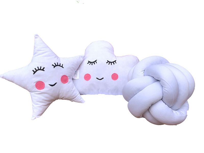 Cloud, Star and Knot Pillow Combo by Baby Boulevard