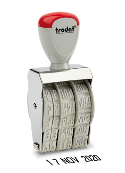 Trodat Classic Stamp With Steel Border 1000-Date Size 3mm Black