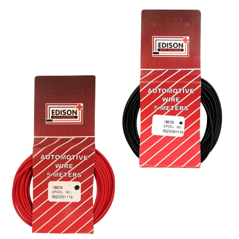 Edison Automotive Wire 1.0mm x 5m Black & Red Buy Online in