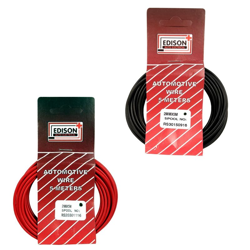 Edison Automotive Wire 2.0mm x 5m Black & Red Buy Online in