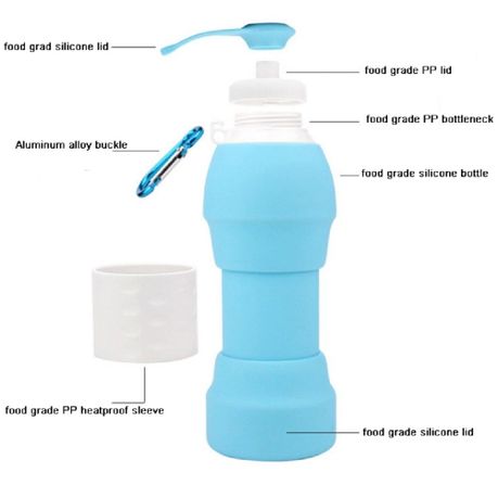 580ml Collapsible Silicone Water Bottle - Blue, Shop Today. Get it  Tomorrow!