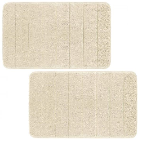 Water Absorbing Non-Slip Soft Memory Foam Rug (Set of 2)