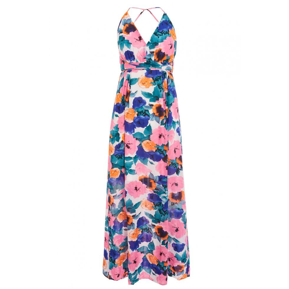 Quiz Ladies Chiffon Maxi Dress - Pink | Shop Today. Get it Tomorrow ...