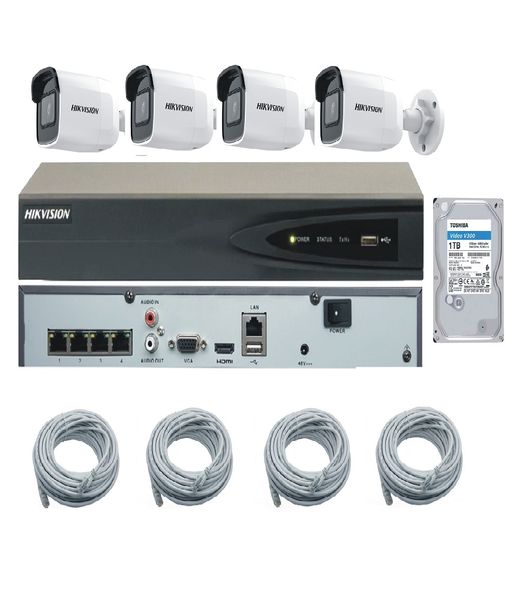 Hikvision 4Ch Plug &amp; Play Ip Kit With 2Mp Ip Bul image