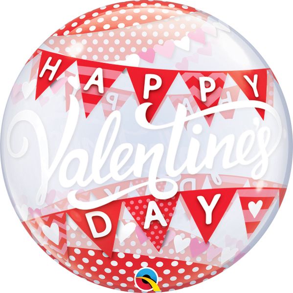 Qualatex 22 Inch Single Bubble Valentines Day Banner