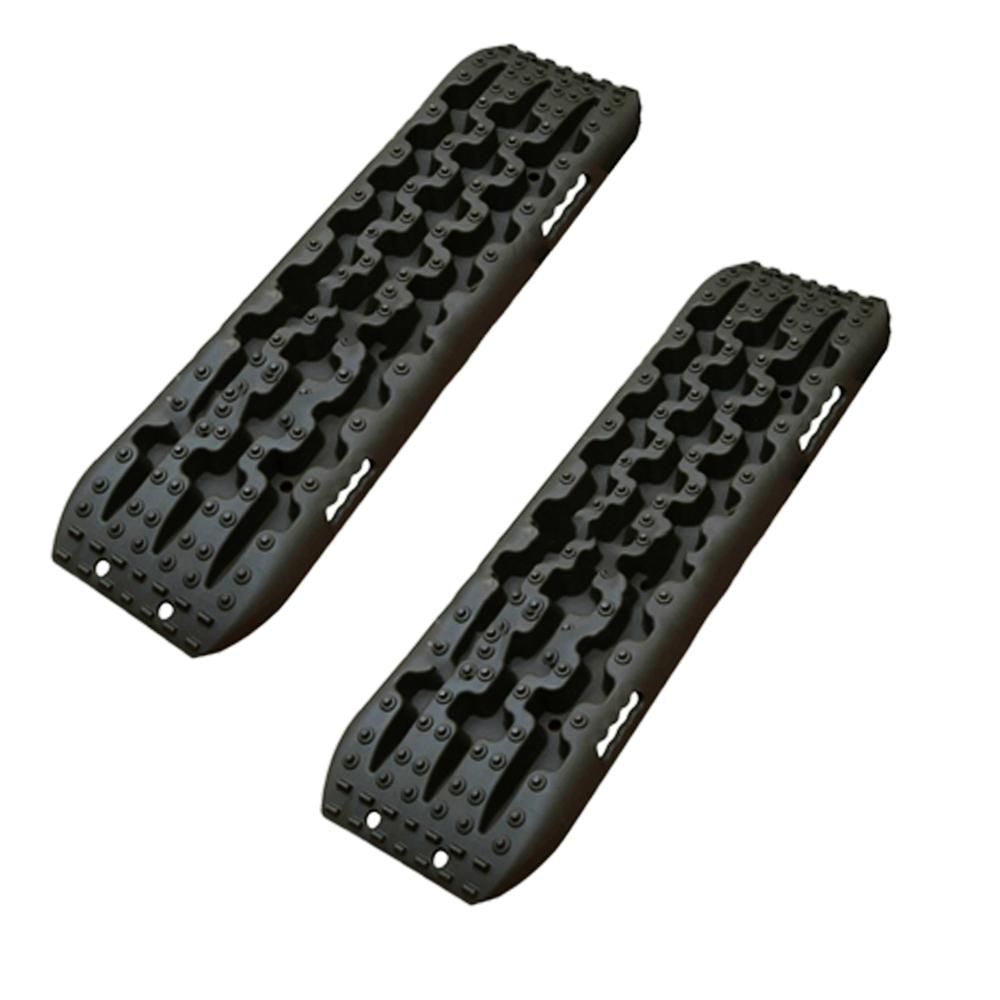 2 Pcs Anti Skid Plate Duty Track Boards Car Safety Snow Mud Sand Rescue Escape Traction Mats 