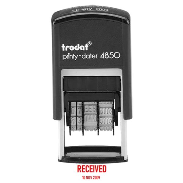 Trodat 4850 Original Printy Stamp - Received Red