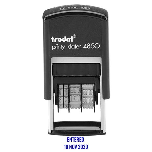 Trodat 4850 Original Printy Stamp - Entered Blue
