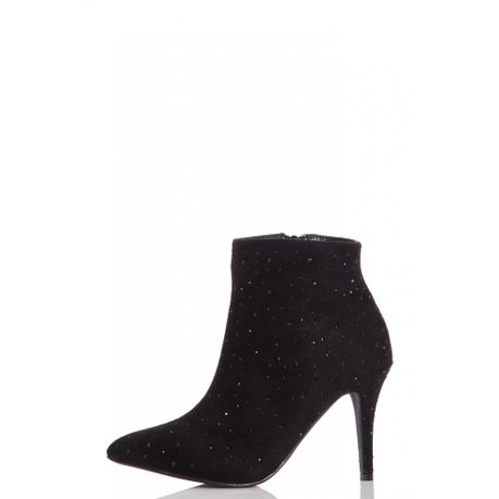 ladies black stiletto ankle boots